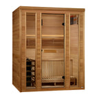 Golden Designs Andermatt 3-Person Traditional Steam Sauna with Harvia Stove