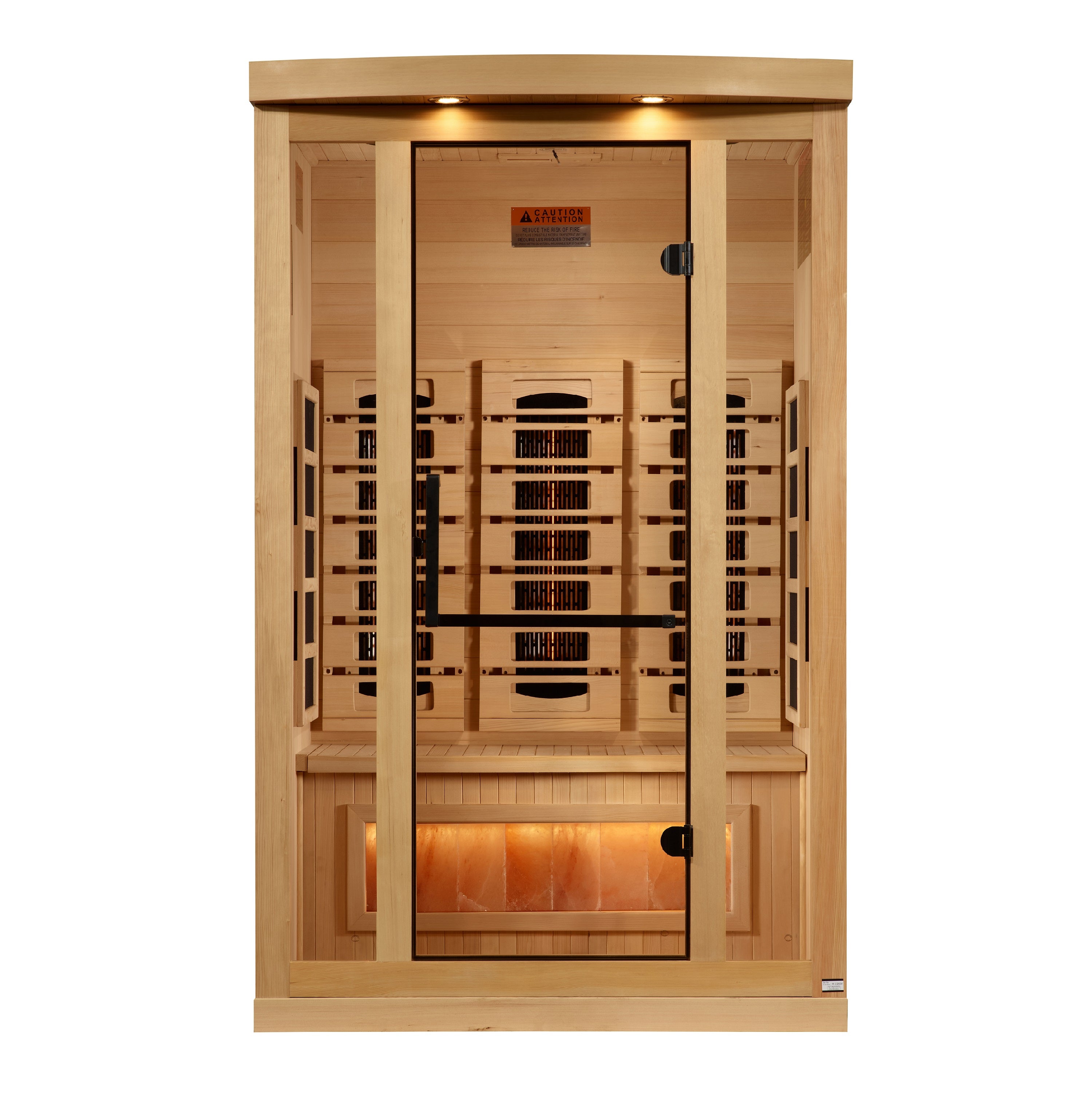 Golden Designs Reserve Edition | 2-Person Full Spectrum Infrared Sauna with Himalayan Salt Bar
