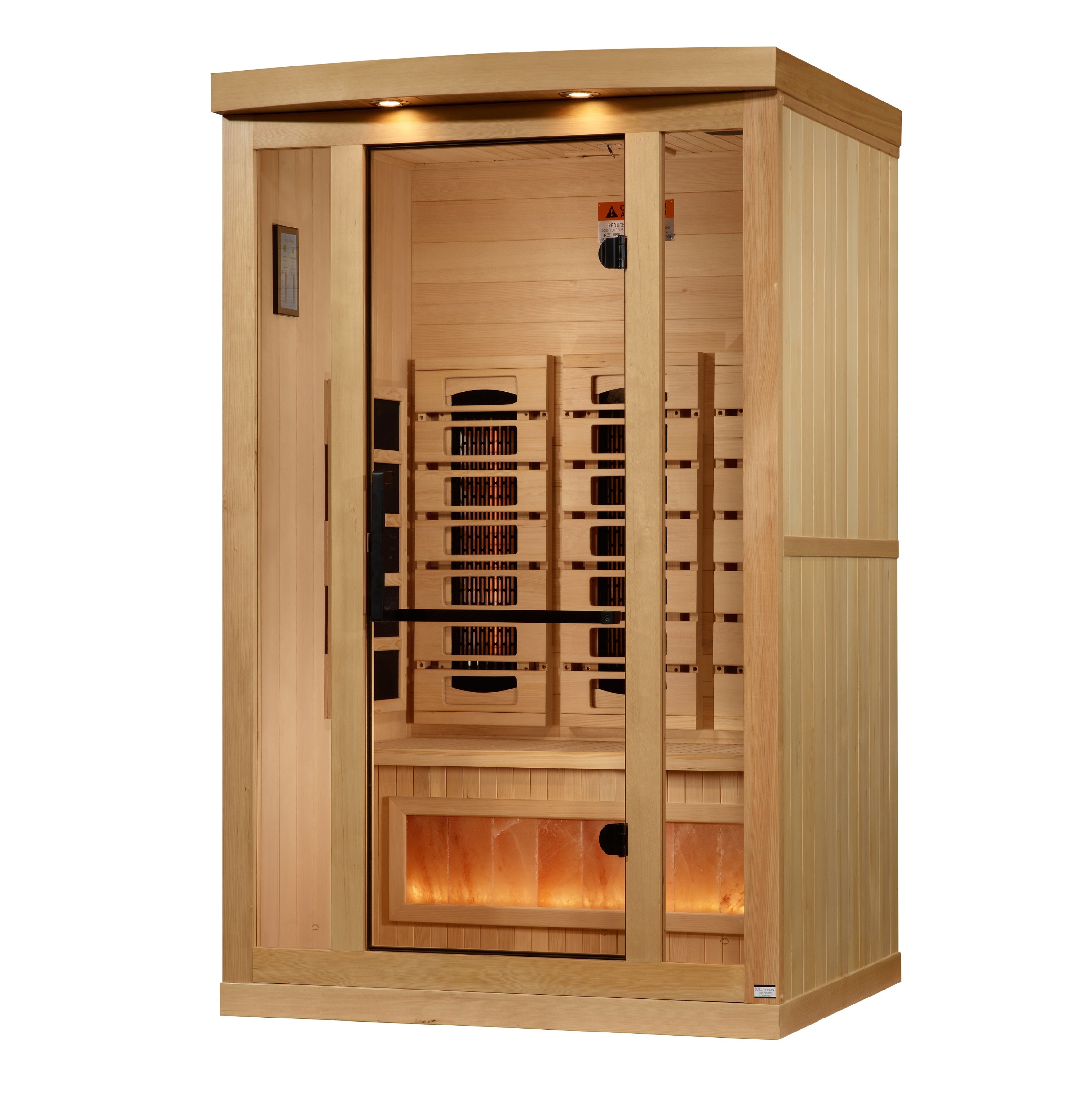 Golden Designs Reserve Edition | 2-Person Full Spectrum Infrared Sauna with Himalayan Salt Bar