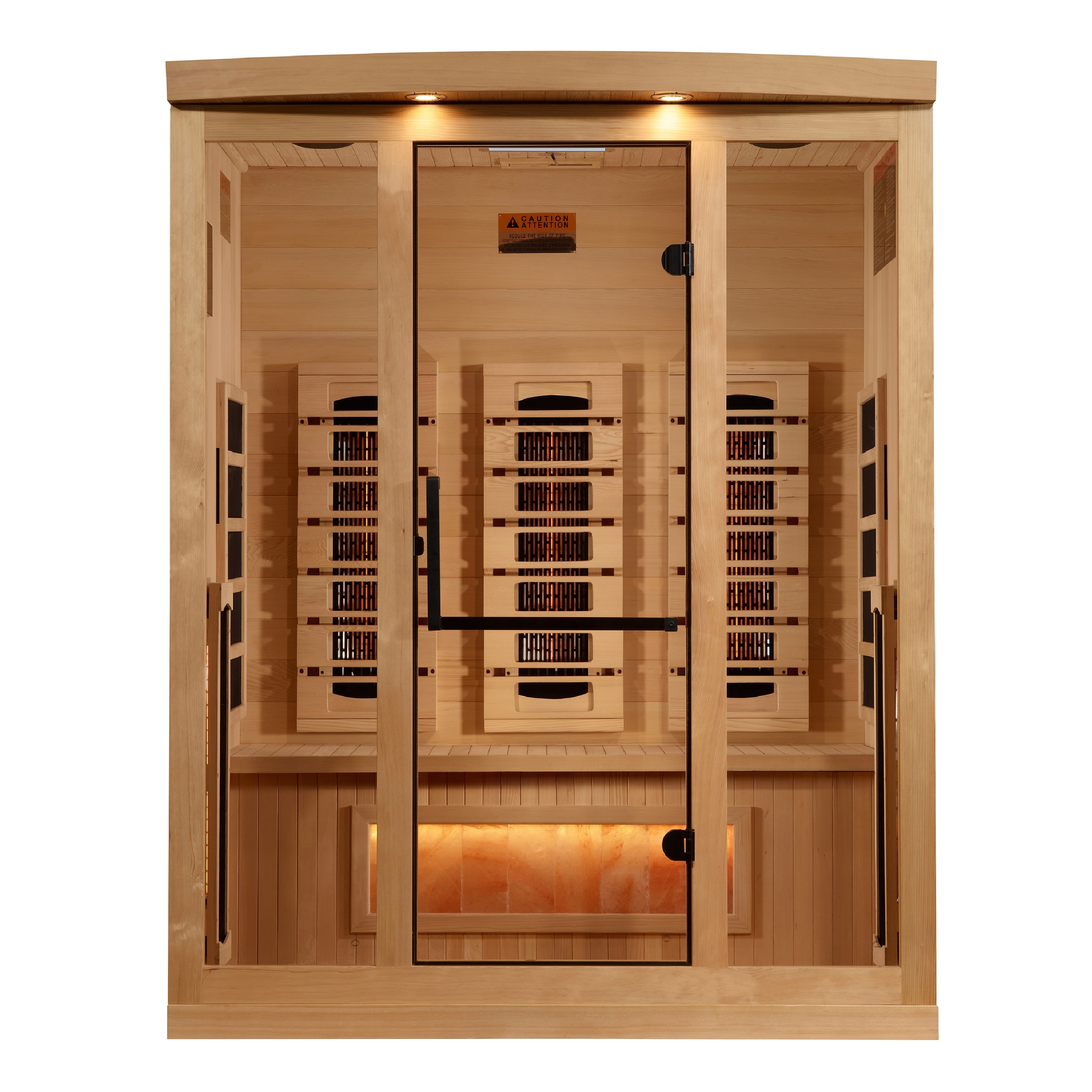 Golden Designs Supernova 3-Person Full Spectrum Infrared Sauna with Himalayan Salt Bar