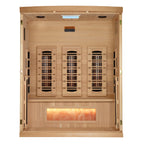 Golden Designs Supernova 3-Person Full Spectrum Infrared Sauna with Himalayan Salt Bar